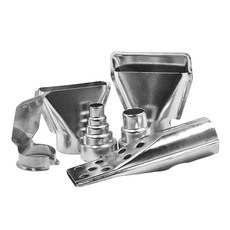 可調溫液晶熱風槍 兩檔風速 60-600°C 數顯恆溫, 1個, 風嘴配件六件套
