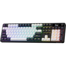 하이프 린 및 노브가 장착된 레드라곤 K76 무선 개스킷 게이밍 키보드 04 키 기계식 이지 컨트롤 .26 TFT 정보 5어 노이즈 감쇠 커스텀 리니어 스위치 아비살 블루, Charming Purple, 108 Keys, 일반형