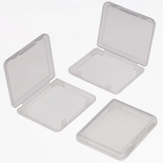 투명 플라스틱 소형 물품 보관 디스플레이 케이스 6.4 x 5.3 1.1cm(2.5 2.1 0.4인치) (두께 11mm) 대형 버전 | 50팩 138761, 투명 플라스틱 소형 물품 보관 디스플레이 케이스, 6.