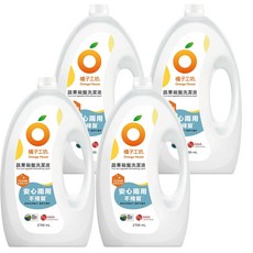 橘子工坊 蔬果碗盤洗潔液 安心兩用, 4個, 2.7L
