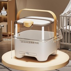 嬰兒奶瓶收納箱 輔食餐具置物架, 奶瓶收納箱 優雅白, 1