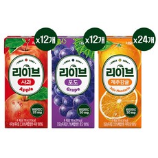 서울우유 리이브 190mlx24팩 사과 포도 제주감귤 아기주스, 190ml