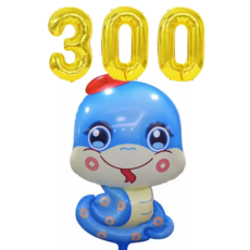파파 파티 청뱀 청사 푸른 뱀띠 생일 풍선 세트, 1세트, 푸른뱀 + 300