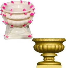 호환 모던 시멘트 꽃 냄비 금형 유럽 라운드 금형 빛 홈 정원 장식 꽃 냄비 대형 콘크리트 금형