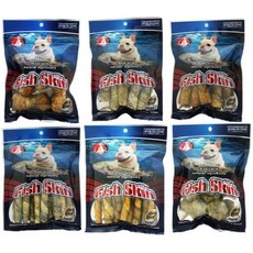 魔法村 Pet Village- Fish Skin 鱈魚皮系列60g 原味/煙燻 狗零食, 1個, 鱈魚皮骨結-煙燻,單包