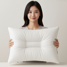 잠스쿨 정착베개 어깨 목이편한 기능성 목디스크 거북목 경추베개, 1개, 화이트