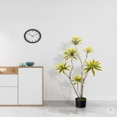 백합죽 조화 블랙 기본 화분01 (120cm) 대형