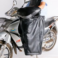 오토바이 무릎담요 워머 바람막이 라이딩 이불 방수, D. 블랙초대형 (올가죽반사장갑포함)