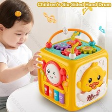 장난감 악기 햄스터 육각형 핸드 드럼 교육용 조기 학습 크리스마스 선물