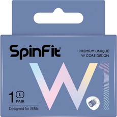 SpinFit W1【單對入】真無線耳塞 雙層芯 W形設計 矽膠耳塞 SS/S/MS/M/L 五種尺寸, 1個, L號 (紫)