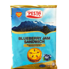 코타키나발루 PESTA 블루베리 잼 샌드쿠키 Blueberry jam BISCUIT 525g [원산지:말레이시아], 3개