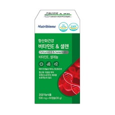 뉴트리바이옴 항산화건강 비타민E & 셀렌 셀레늄, 60정, 1개