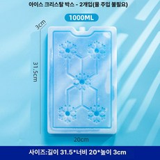 아이스 냉각 아이스박스 냉동 아이스팩 냉장, 1 개, 1L, 2개 세트 1000ml