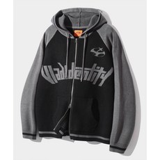 매장정품 디미트리 블랙 DIMITRI BLACK VLAD TYPE-A 래글런 아트웍 니트 후드집업_블랙 VBD8KH02BK 63476