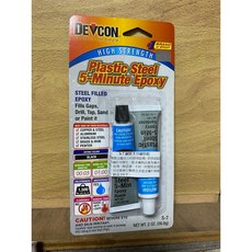 美國德維康 DEVCON 塑膠鋼 S-7 鋼質 5分鐘快乾 AB膠 塑膠/玻璃/木材皆可黏合 裂縫填補 耐溫, 1個