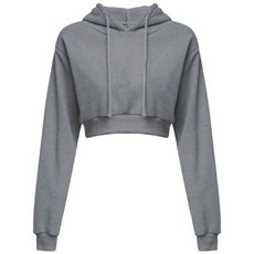 여성용 긴팔 스웨터 단색 짧은 크롭 후드티 봄 및 가을 여성 상의 패션