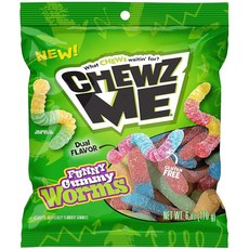 ChewzMe 수박 젤리 사워 캔디 170g6온스 1팩 [호환], ChewzMe 사워 젤리 웜, 캔디, 170g(6온스)
