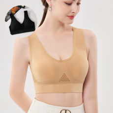 [1+1] 라엘드 여성 메쉬 노와이어 브라 빅사이즈 캡내장 심리스 스포츠브라 심리스 헬스 러닝 브래지어