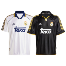 [아디다스] 정품 보증 레알 마드리드 99/00 홈 어웨이 저지 화이트 블랙