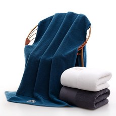 사라토리 프리미엄 호텔 고급 대형 바스타월, 1개, 블루