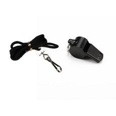 逗町美居家 不銹鋼高頻哨 裁判口哨 求生急救哨 防狼露營哨, 黑色口哨+尼龍繩, 1個