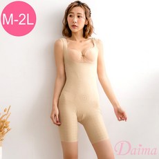 Daima黛瑪 大尺碼無痕連身衣 M-XXL 鍺元素大U托胸加壓 膚色曲線修飾款