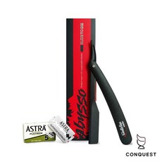 【CONQUEST】義大利 The Goodfellas' smile Barber Razor 直立式剃刀 修容刮鬍，舒適握持，鋒利耐用, 1個, 1
