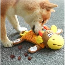 강아지 노즈워크 장난감 간식 인형 펫토이 분리불안 완화 장난감, 사자, 1개