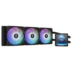 GAMDIAS 奧拉 AURA GL360 LCD顯頻 ARGB一體式水冷 黑色, 1個