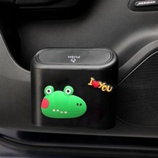 범용 자동차 쓰레기통 커버 포함 만화 걸이식 보관 미니 자동차 쓰레기통 자동차 인테리어 장식 용품, 14)N