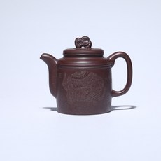宜興紫砂壺 吉象雕刻 手工製作, 红褐色