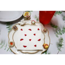 더 냅킨 과일 패턴 인쇄냅킨 칵테일냅킨, 1박스, 3000개입, 수박