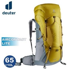 deuter德國 拔熱式透氣背包 深灰藍 Aircontact lite 65+10L 登山背包