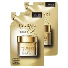 츠바키 프리미엄 EX 리페어 마스크 리필용, 150g, 2개