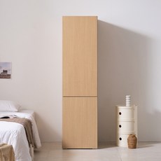 [케이컴퍼니본사] 피크 푸시500투도어선반옷장, 메이플