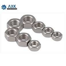 DIN934 M2 304 스테인레스 스틸 육각 너트 나사 용 미터 A2-70, 17 M2.5  100PCS