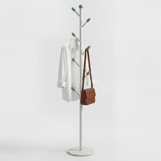 RUNDX 철제 스탠드 옷걸이 튼튼한 스탠드행거 원판형 171cm, 화이트