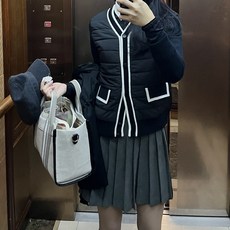 투솜 여성골프가디건 방풍골프가디건 방풍 컬러 배색 가디건 겨울 캐시미어 여성골프점퍼 골프 바람막이 자켓 여자골프웨어