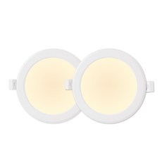라인라이팅 LED 4인치 다운라이트 10W (벌레유입방지/방습), 2개, 전구색