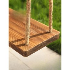 그네안장 원목 놀이터 야외 부품 펜션 그네줄 공원, 브라운(50x20x3cm), 1개