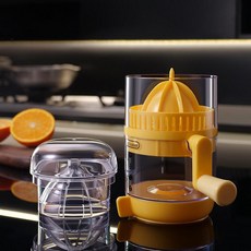 송빈 수동 착즙기 오렌지 레몬 수박 석류 주스 압착기, 레몬옐로우 2세대, 기본 모델명/품번