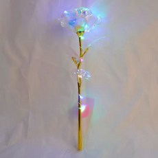 장미 모조 24K 금박 모조 장미 세트 아이디어 장식 촬영실 사진 도구 액세서리, 컬러 골드 블루 1 개 + 컬러 램프