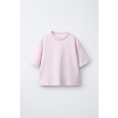 [국내배송] 자라 ZARA 베이직 인터록 티셔츠 - 로즈핑크 938132