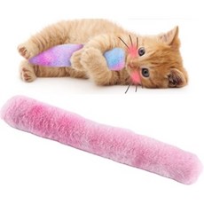 냥저씨 부드러운 캣닢쿠션 2개, 핑크 퍼플, 1세트