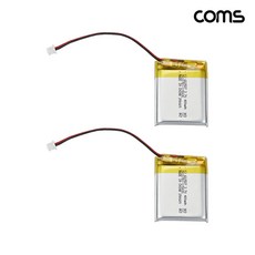 컴스 602527 충전지 리튬폴리머 배터리 3.7V 400mAh 2p, 1개, 2개입, CP905