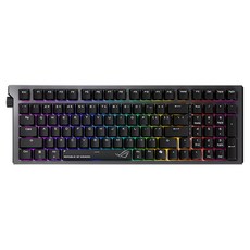 ROG V2 게이밍 기계식 무선 키보드 워록 98, 블랙, 스노우 WU 화이트 축, 제조사축