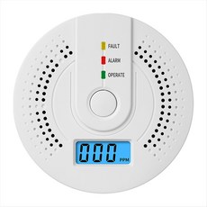 1pc 일산화 일산화탄소 검출기 가정용 휴대용 일산화탄소 경보 UL2034가 포함 된 CO 경보 (배터리 포함되지 않음)