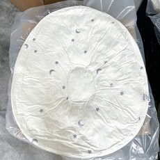 月落星辰 嬰兒哺乳枕 斜坡設計 純棉餵奶枕, 星空物語 銀色星月 壓縮裝