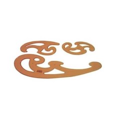 운형자 3본 운형자세트 제도운형자 제도용템플릿, 3개