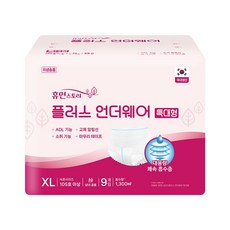 휴먼스토리 플러스 언더웨어 요실금 팬티 성인기저귀, 1개, 9개입, 특대형